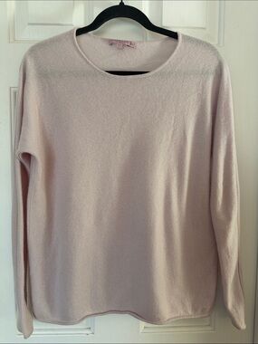 Calypso St. Barth Blush Pink Crewneck Sweater 100% cashmere